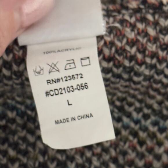 Anthropologie Beige Patterned Cardigan with Faux Fur Collar - Picture 13 of 14